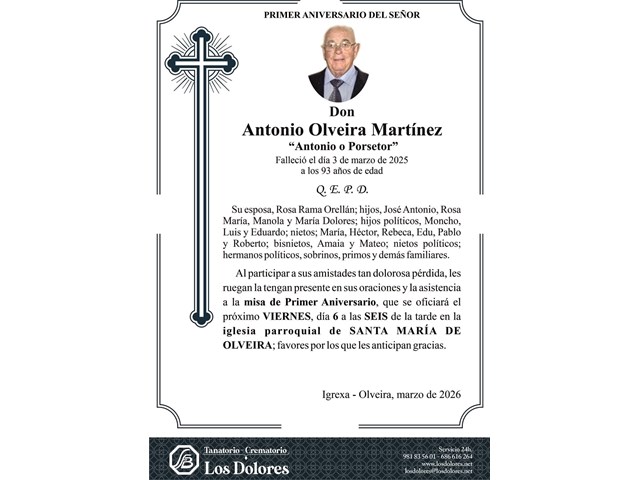 ANTONIO OLVEIRA MARTÍNEZ