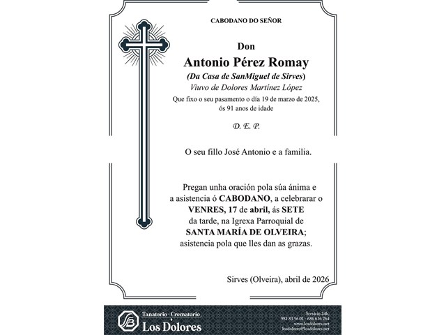 ANTONIO PÉREZ ROMAY
