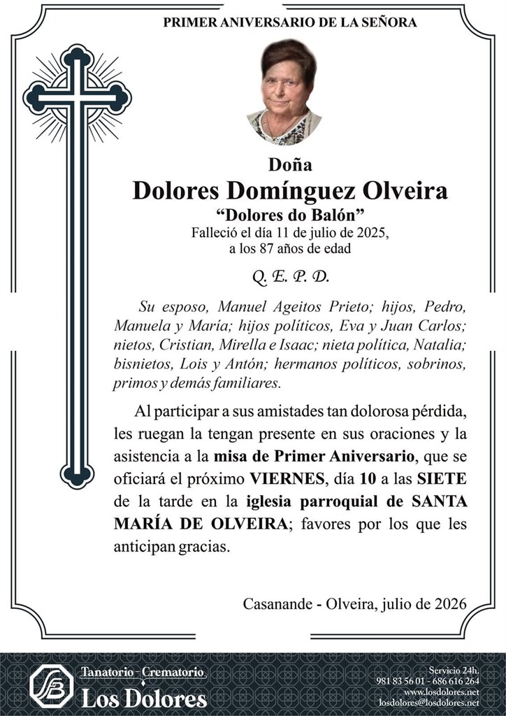 DOLORES DOMÍNGUEZ OLVEIRA