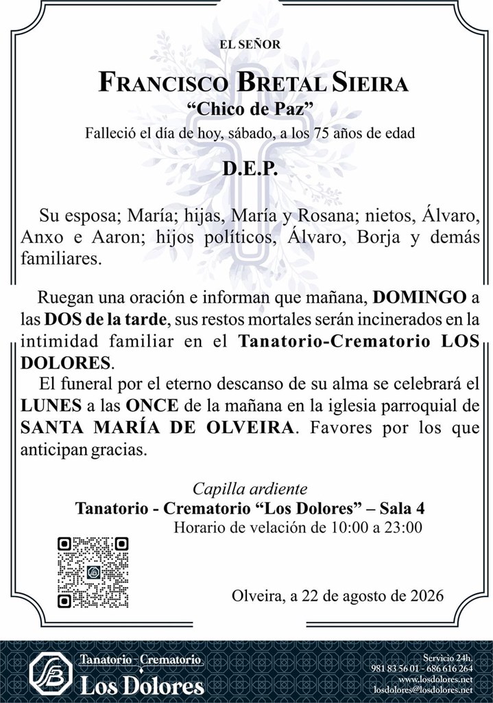 Foto secundaria  FRANCISCO BRETAL SIEIRA
