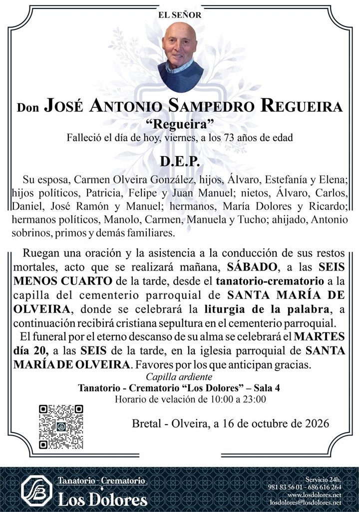 Foto 1 JOSÉ ANTONIO SAMPEDRO REGUEIRA