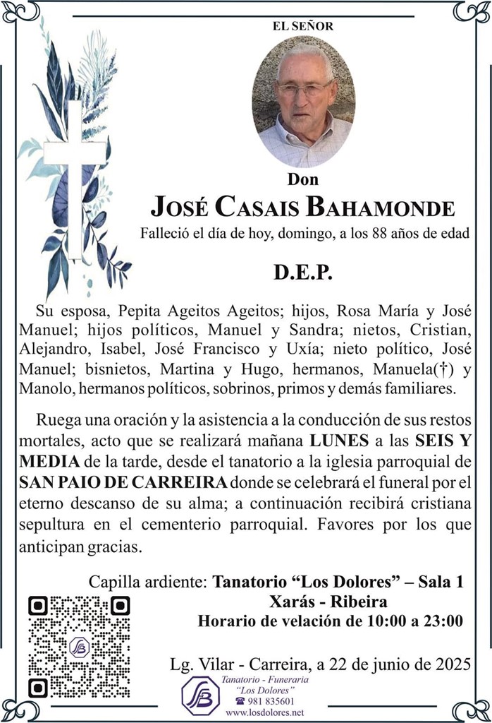 Foto principal JOSÉ CASAIS BAHAMONDE