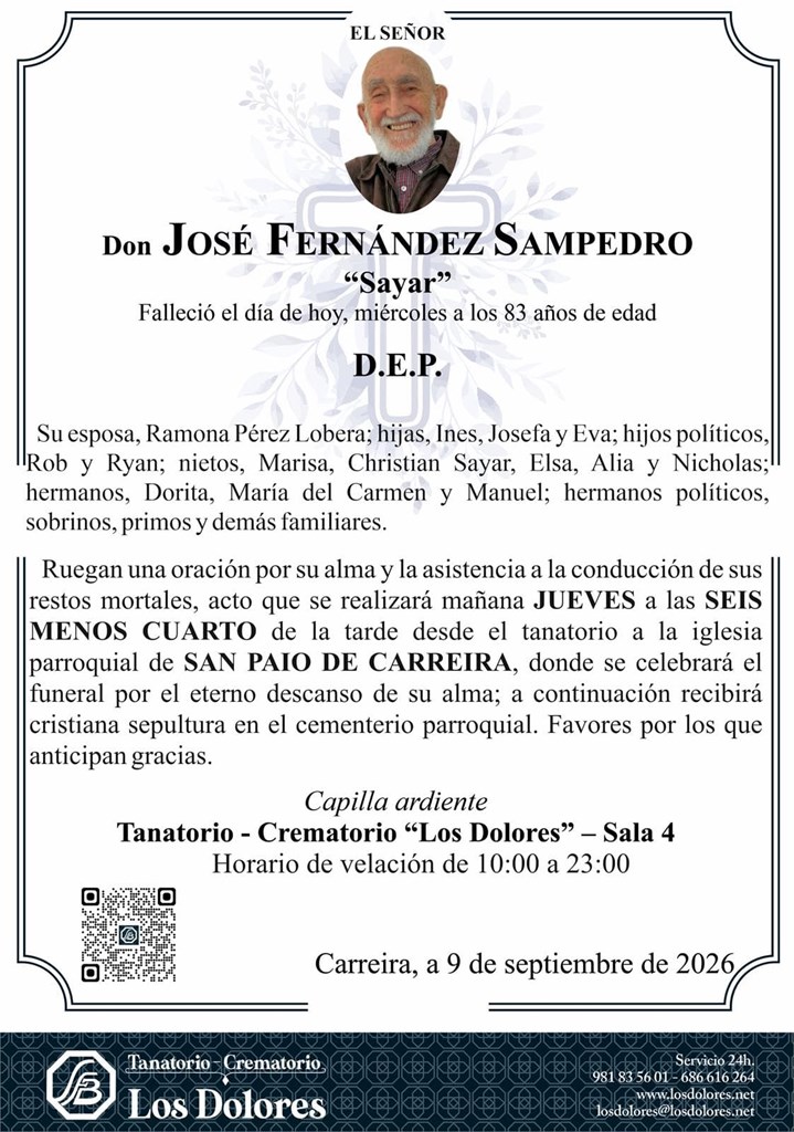 Foto secundaria JOSÉ FERNÁNDEZ SAMPEDRO