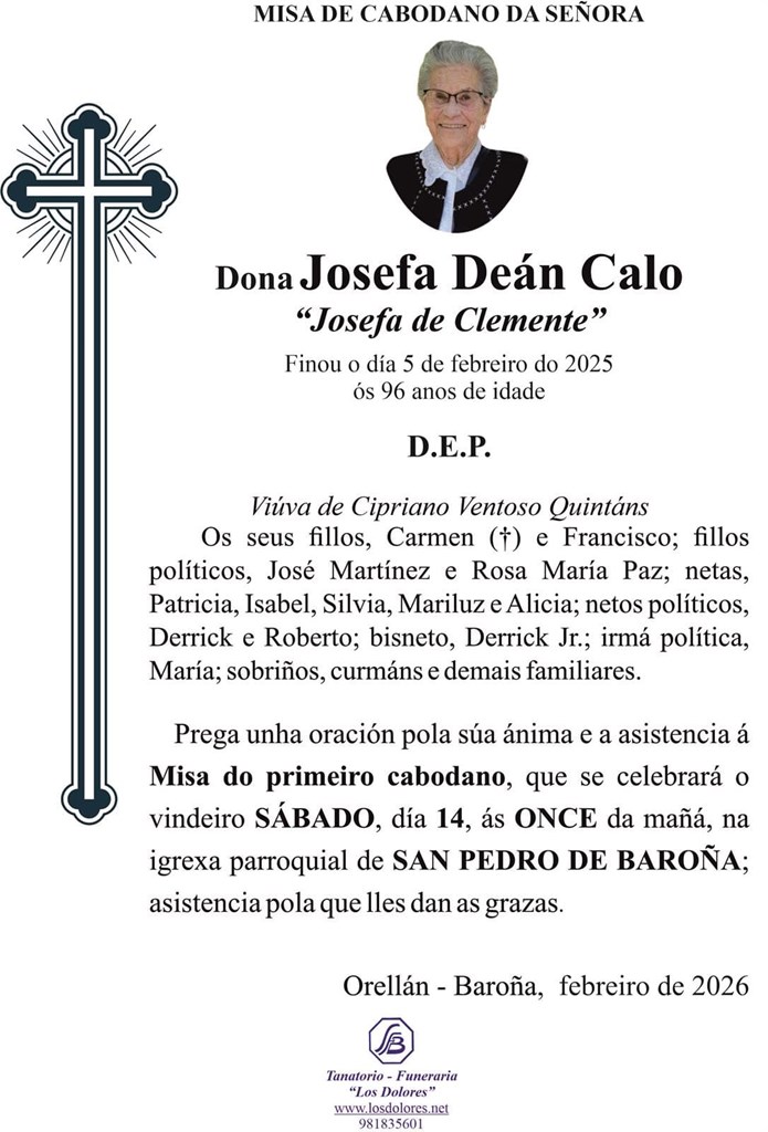 JOSEFA DEÁN CALO