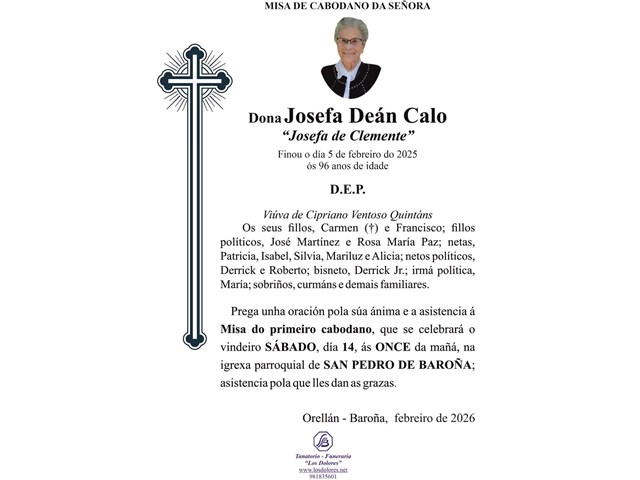 JOSEFA DEÁN CALO