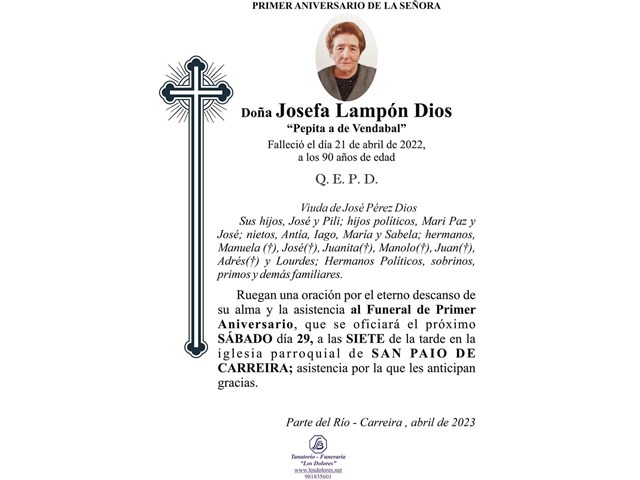 JOSEFA LAMPÓN DIOS