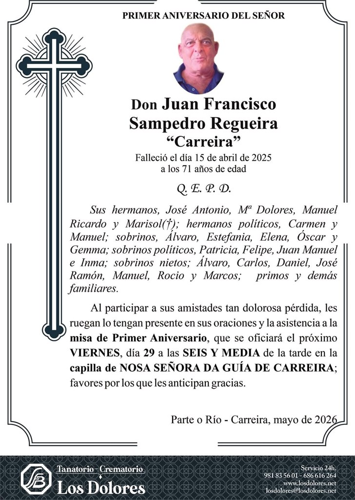 JUAN FRANCISCO SAMPEDRO REGUEIRA