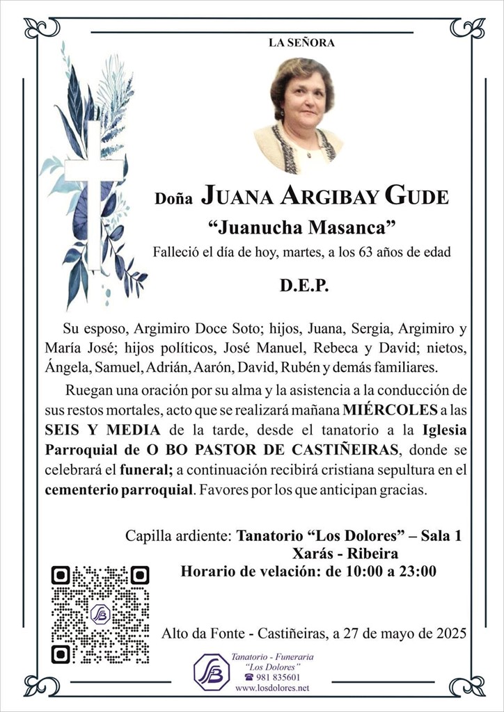 Foto principal JUANA ARGIBAY GUDE