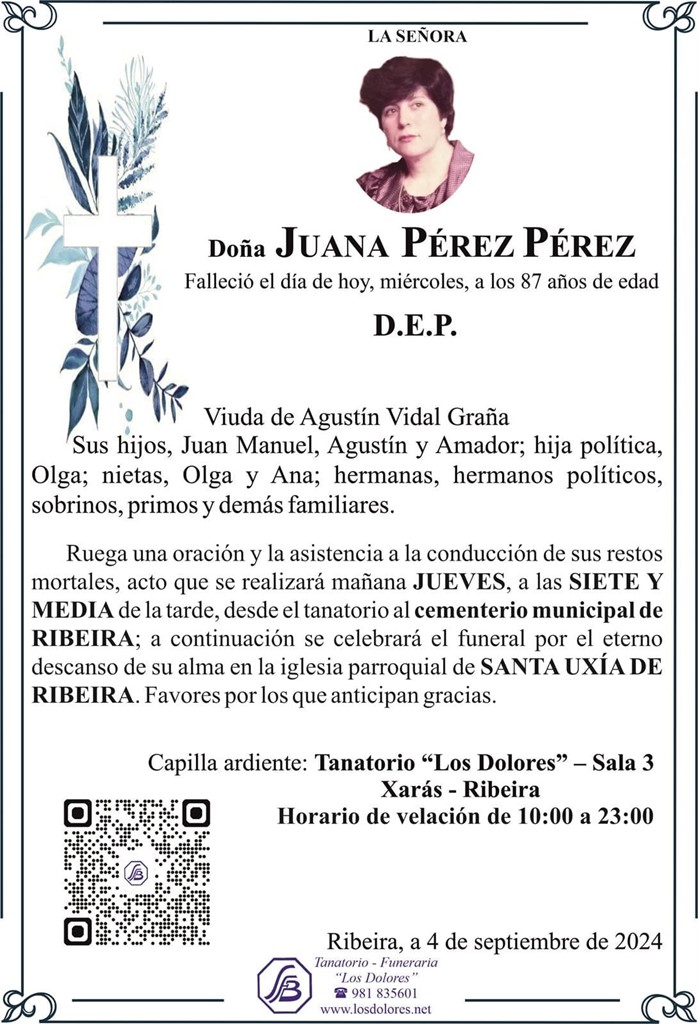Foto principal JUANA PÉREZ PÉREZ