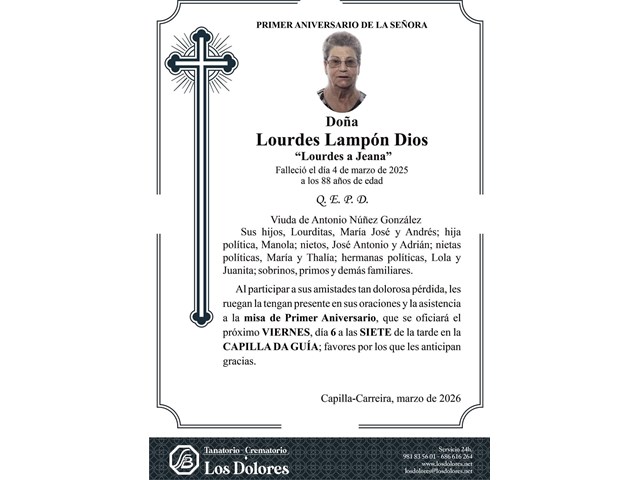 LOURDES LAMPÓN DIOS