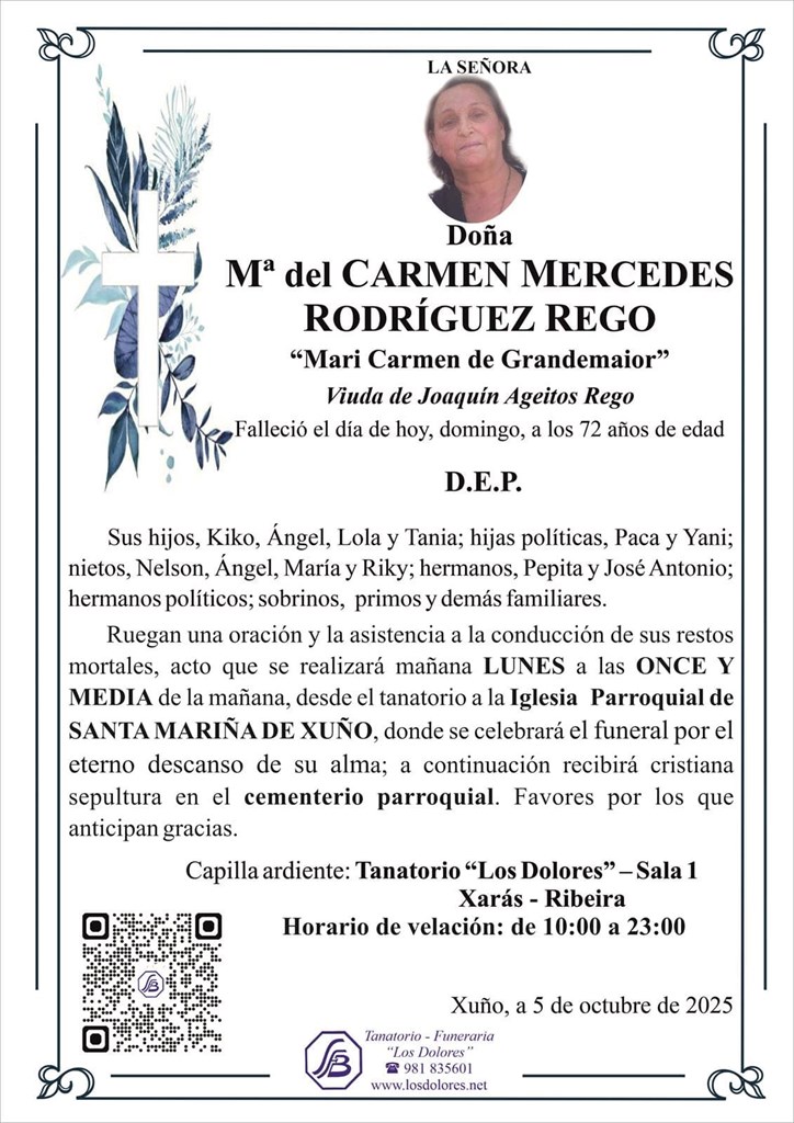 Foto principal MARÍA DEL CARMEN MERCEDES RODRÍGUEZ REGO