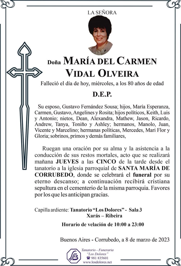 Foto principal MARÍA DEL CARMEN VIDAL OLVEIRA