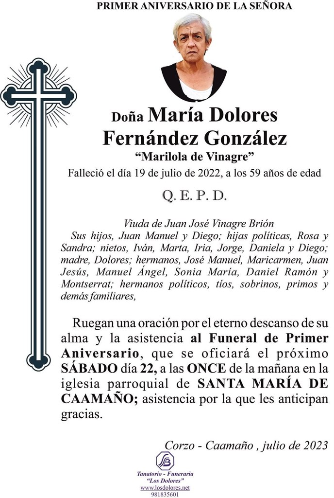 MARÍA DOLORES FERNÁNDEZ GONZÁLEZ 