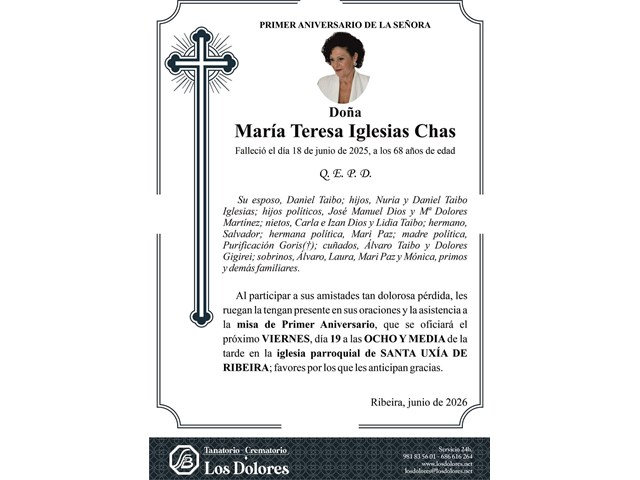 MARÍA TERESA IGLESIAS CHAS