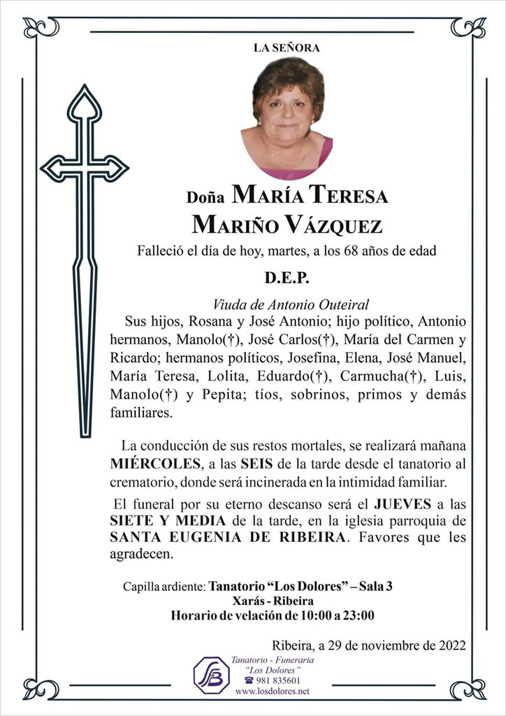 MARÍA TERESA MARIÑO VÁZQUEZ