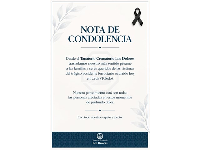 NUESTRO MÁS SENTIDO PÉSAME