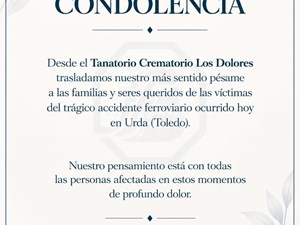 NUESTRO MÁS SENTIDO PÉSAME