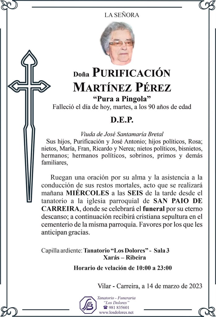 Foto principal PURIFICACIÓN MARTÍNEZ PÉREZ